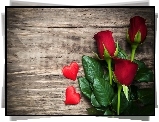 Czerwone, Róże, Serduszka, Walentynki