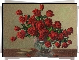 Czerwone, Róże, Wazon