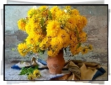 Bukiet, Kwiatów, Rudbekia, Dzban, Kompozycja, Jesień