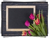 Tulipany, Bukiet, Tabliczka