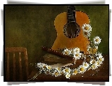 Gitara, Margerytki, Flet, Krzesło