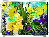 Grafika, Fractalius, Kwiaty, Płatki