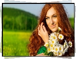 Rudowłosa, Kobieta, Margerytki