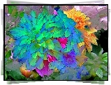 Kwiaty, Kolorowe, Fractalius