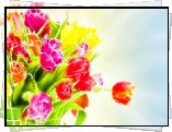 Bukiet, Kwiatów, 3D