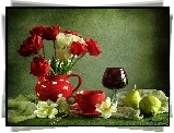 Kwiaty, Tulipany, Czerwone, Wino