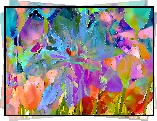 Kolorowe, Kwiaty, Fractalius