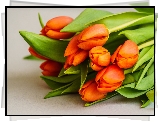 Kwiaty, Bukiet, Pomarańczowe, Tulipany