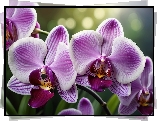Kwiat, Purpurowa, Orchidea, Storczyk, Grafika