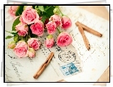 Bukiet, Róże, Listy