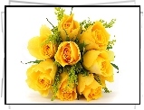 Żółte, Róże, Wiązanka