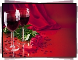 Walentynki, Róże, Wino