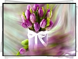 Tulipany, Bukiet, Pudełko, Grafika