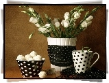 Eustoma, Wazon, Kompozycja