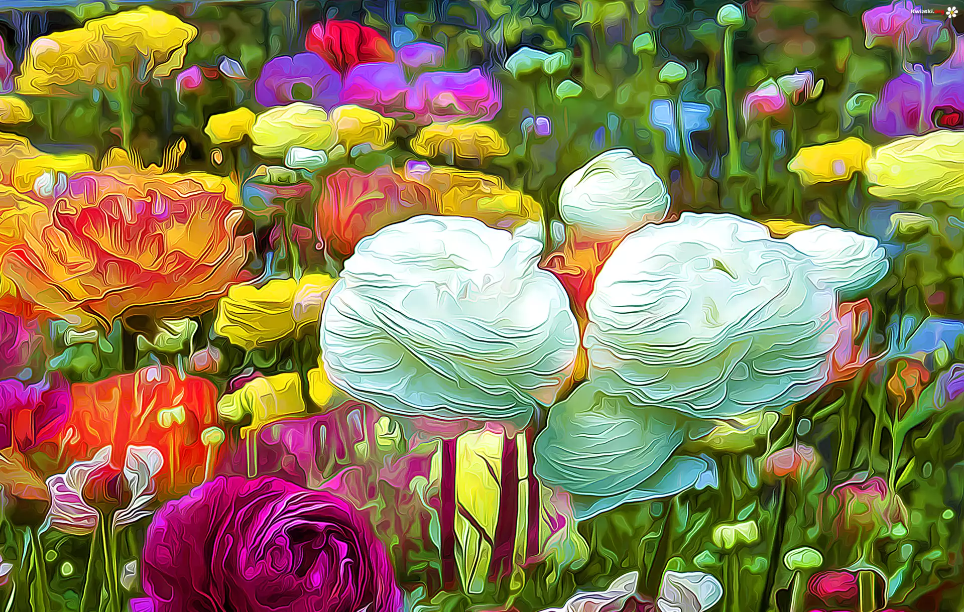 Grafika, Kwiaty, Fractalius